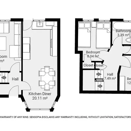 Vakantiehuis The Burton 3 Bedroom House Sleeps 6 *